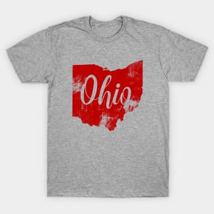 State of Ohio Distressed Vintage T-Shirt